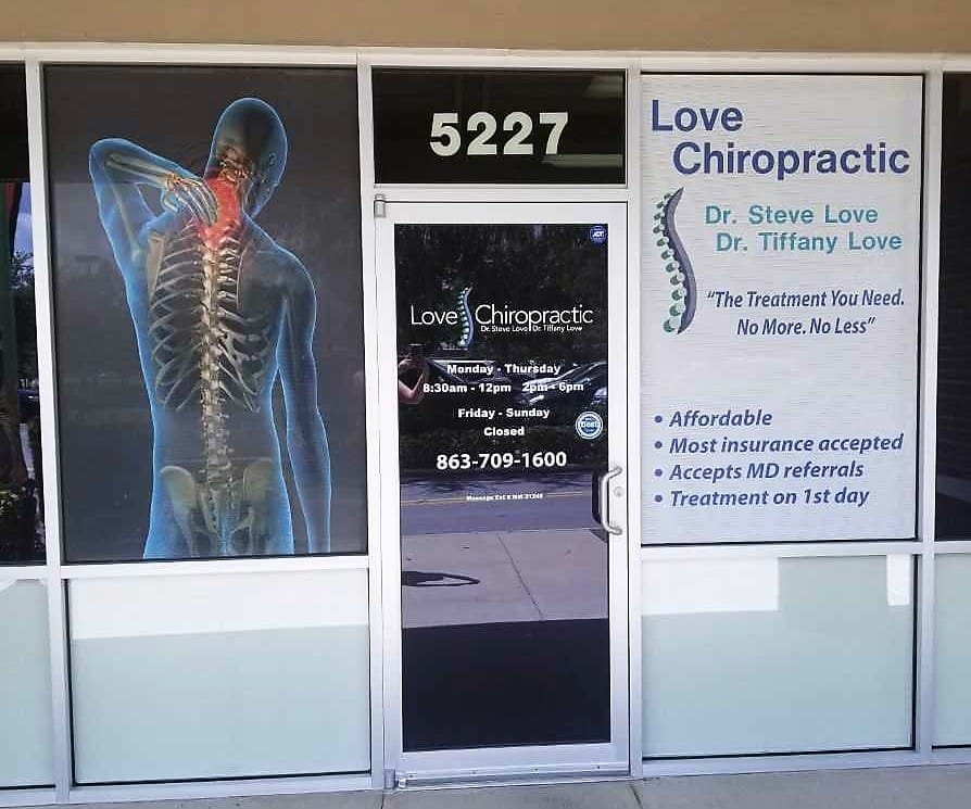 Picture of the entry into the Lakeland Medical Injury Center: Love Chiropractic Center